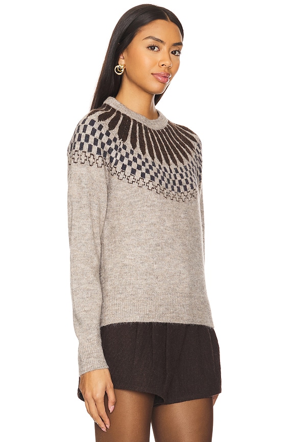 view 2 of 4 Sibyl Fair Isle Sweater in Heather Beige