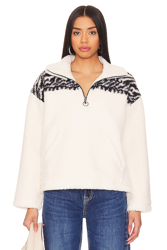 view 2 of 5 Dani Sherpa Half Zip in Cream