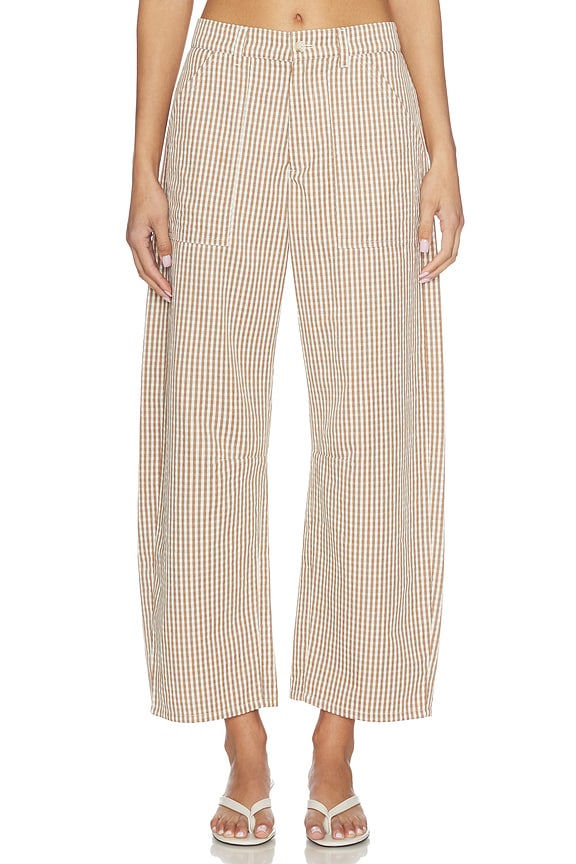 view 1 of 6 PANTALON À CARREAUX CROSS CREEK in Brown Check