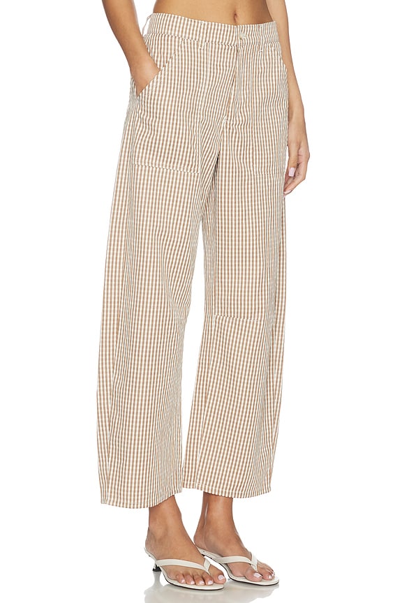 view 2 of 6 PANTALON À CARREAUX CROSS CREEK in Brown Check