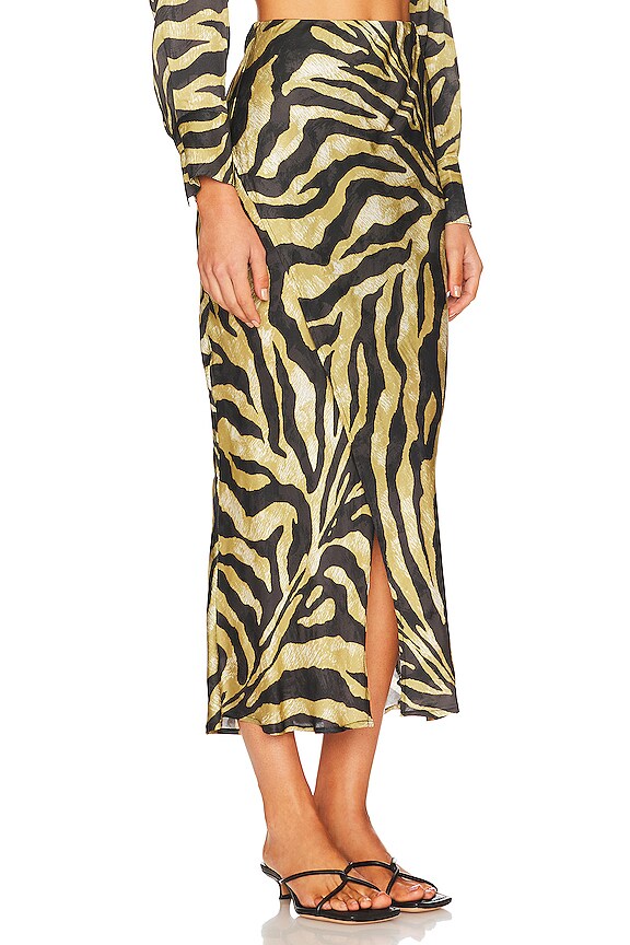 view 2 of 4 FALDA MIDI SURPLICE SILKY in Odyssey