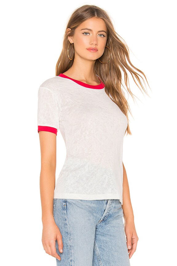 view 2 of 4 ФУТБОЛКА RINGER in White & Red