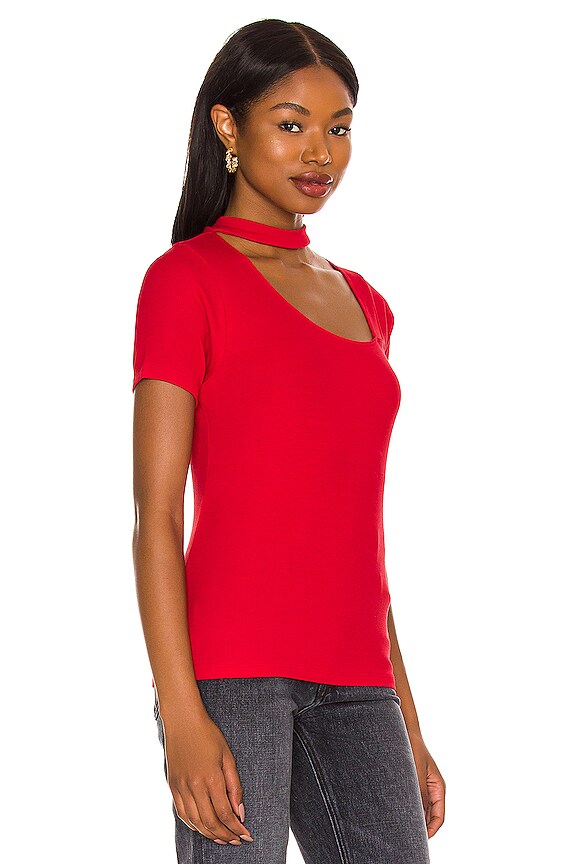 view 2 of 4 Horizon Rib Tee in Red