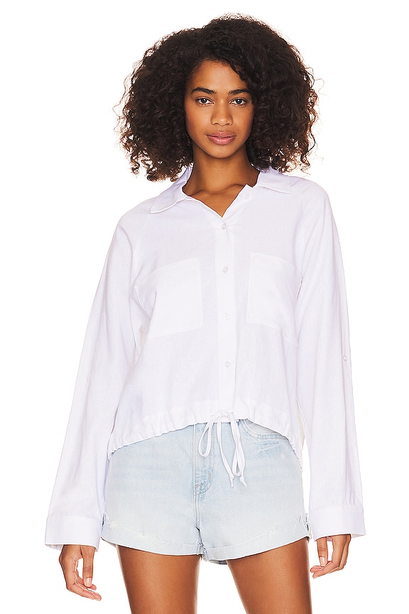 view 2 of 5 ALPINE 버튼 업 드로우스트링 in White