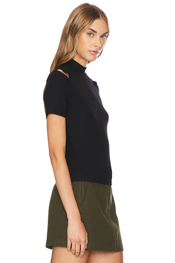 view 2 of 4 Juno Ribbed Top in Black