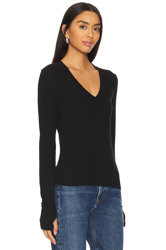 view 2 of 4 Elinda Ribbed Long Sleeve in Black