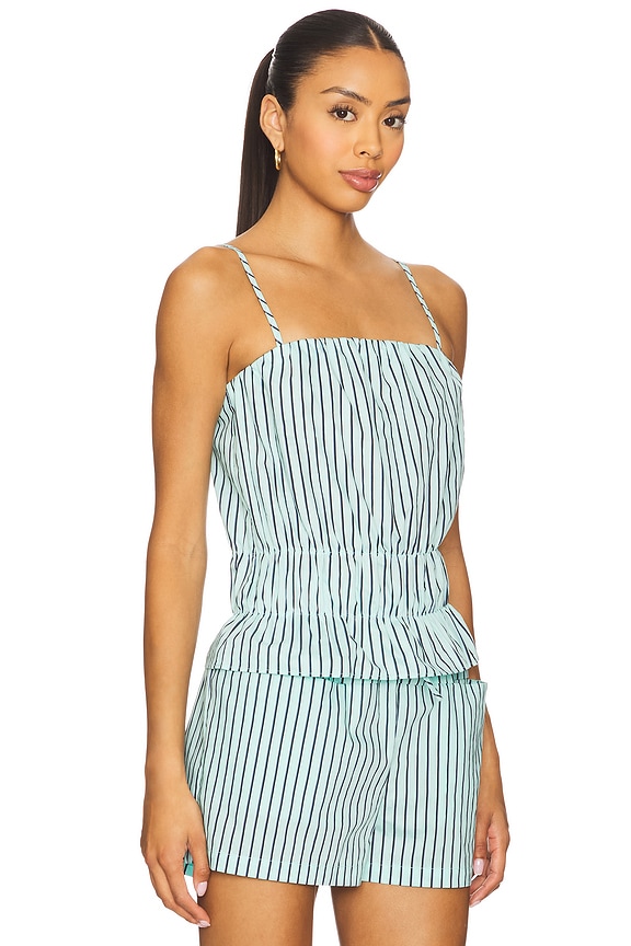 view 2 of 5 Pali Top in Teal Navy Stripe