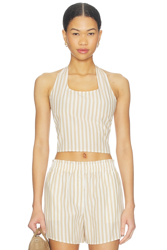 view 1 of 4 LIR 홀터 탑 in Sandbar Stripe