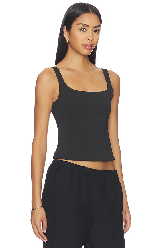 view 2 of 4 Lynne Spandex Jersey Tank in Black
