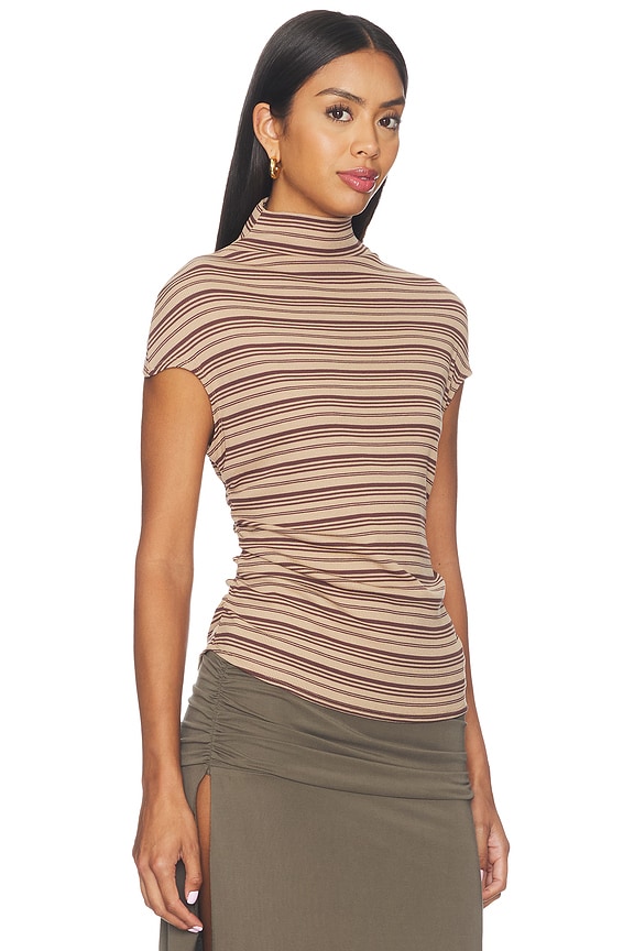 view 2 of 5 Isla Top in Chocolate Stripe