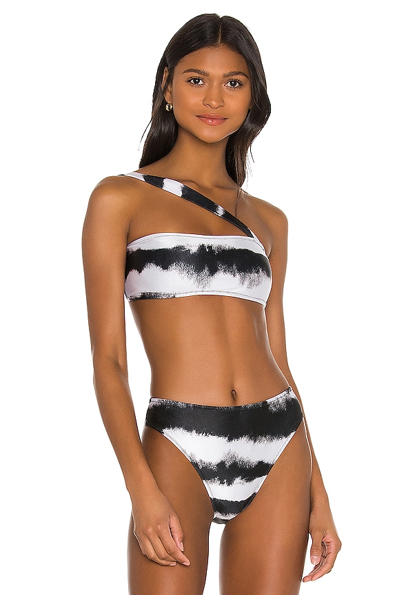 view 1 of 4 Safari Bandeau Bikini Top in Black Sand Tie Dye