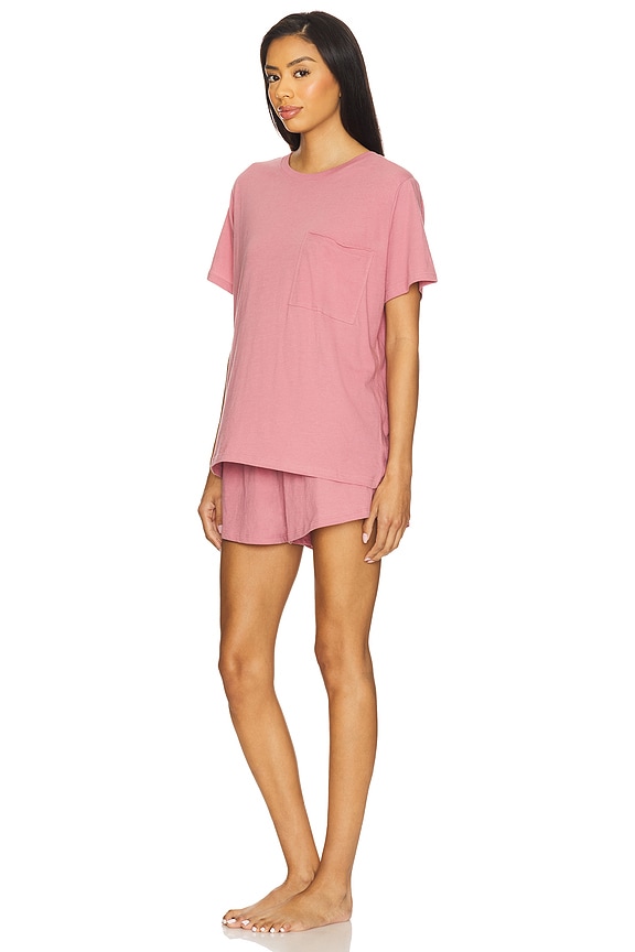 view 2 of 3 CAMISETA CORTA CONJUNTO ORGANIC PIMA in Clarion Rose