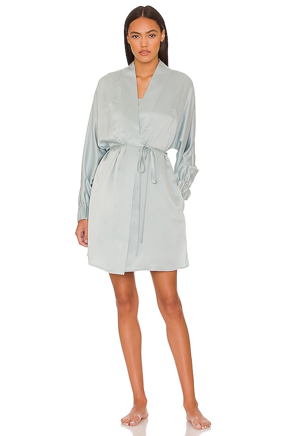 view 2 of 4 PEIGNOIR WASHABLE SILK in Cumulus Blue