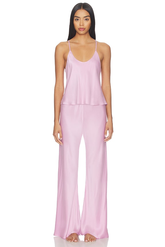 view 1 of 4 CONJUNTO PANTALÓN DE CAMUFLAJE WASHABLE SILK BIAS CAMI PANT SET in Lilac Bloom
