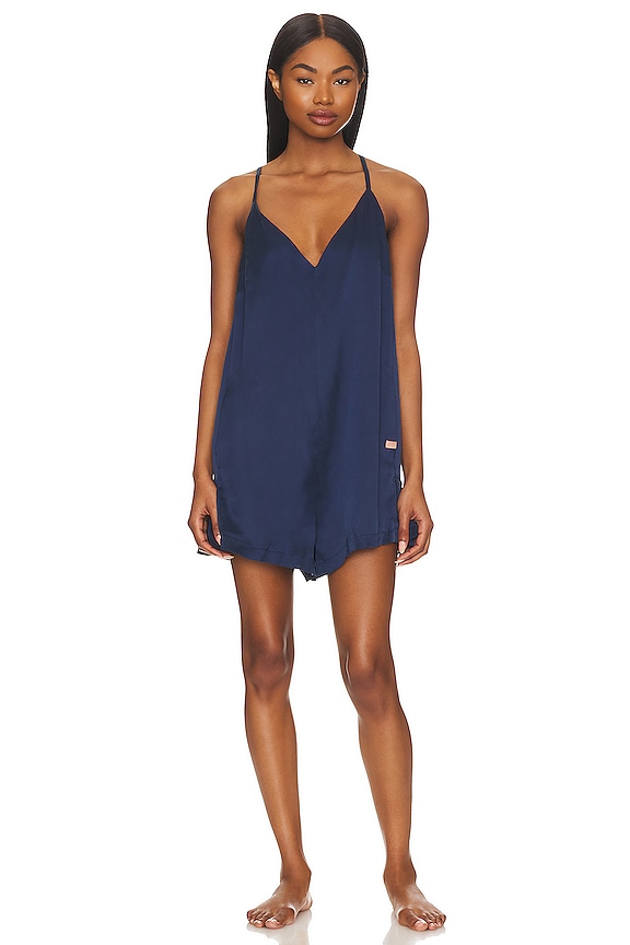 view 2 of 4 Washable Silk Romper in Deep Blue