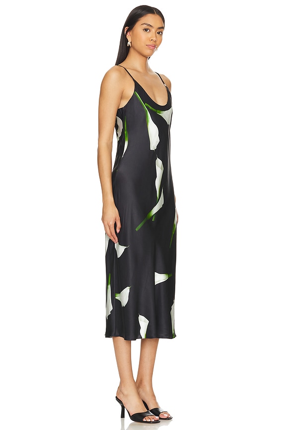 view 2 of 3 Washable Silk Bias Slip Dress in Floating Lily