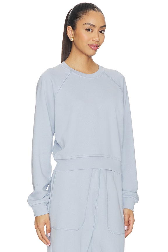 view 2 of 4 Silksweats Lightweight Reversible Slim Fit Raglan Sweatshirt in Welkin Blue