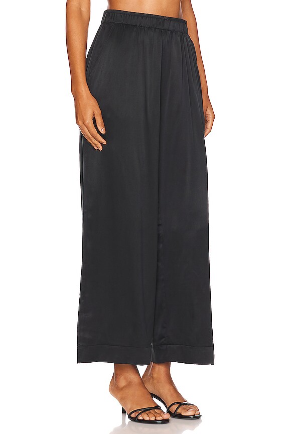 view 2 of 4 Washable Silk Wide Leg Pants in Immersed Black