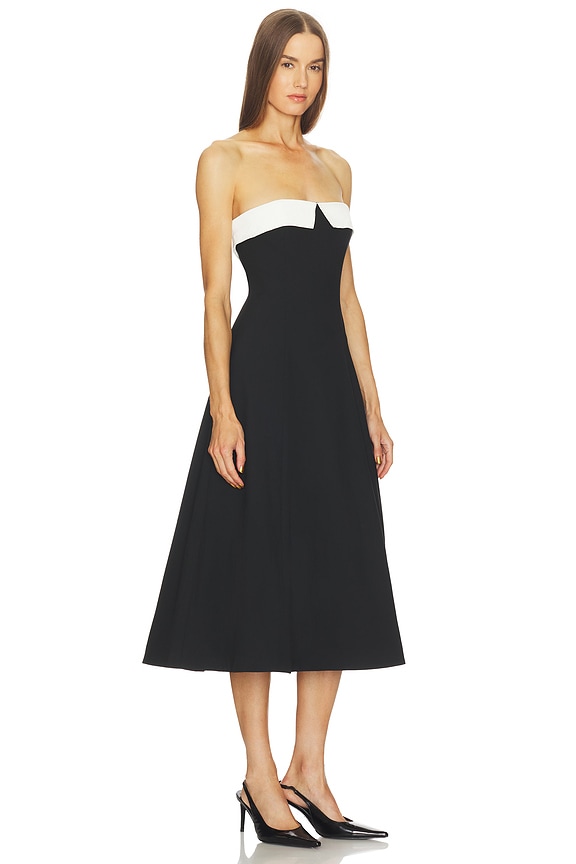 view 2 of 3 Natalie Midi Dress in Black & Ivory
