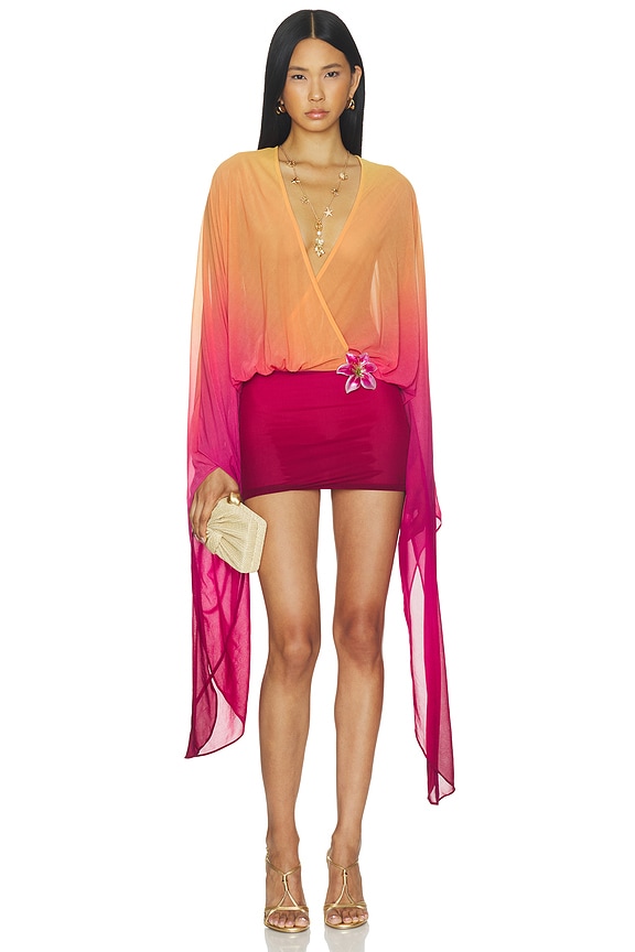 view 1 of 4 VESTIDO TAYLOR in Orange Sunset