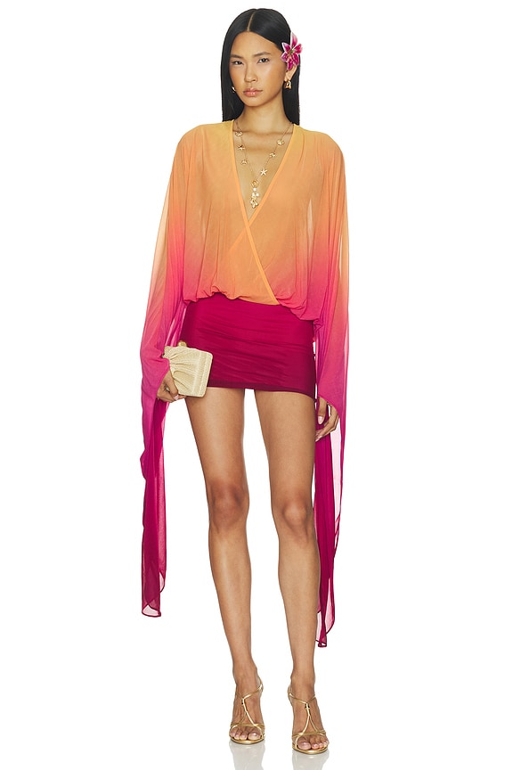 view 2 of 4 VESTIDO TAYLOR in Orange Sunset