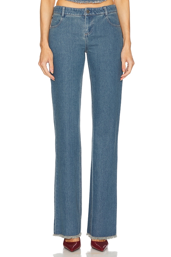 view 2 of 8 Samantha Lace Up Jeans in Indigo