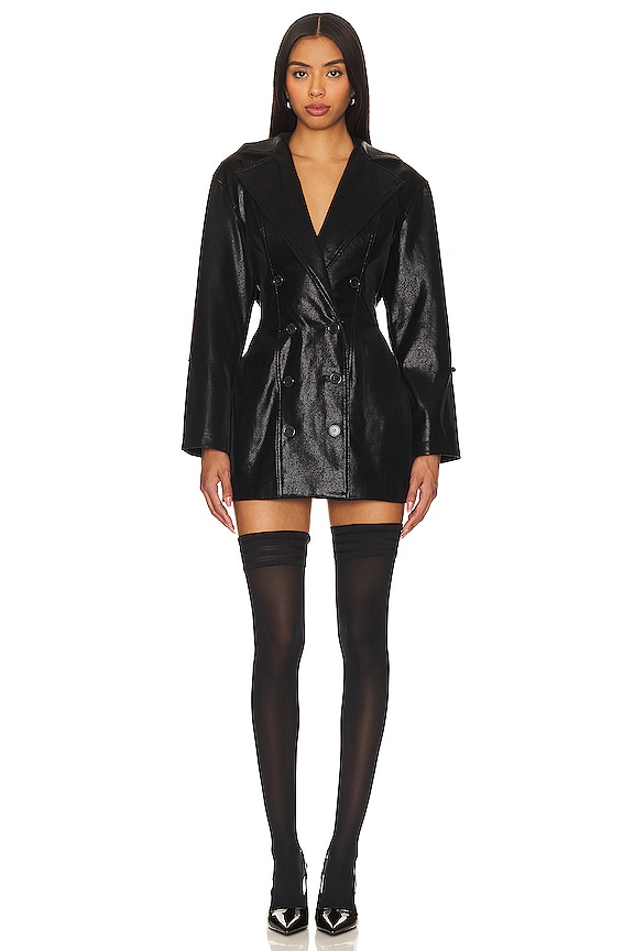 view 2 of 4 Julieta Faux Leather Coat in Black