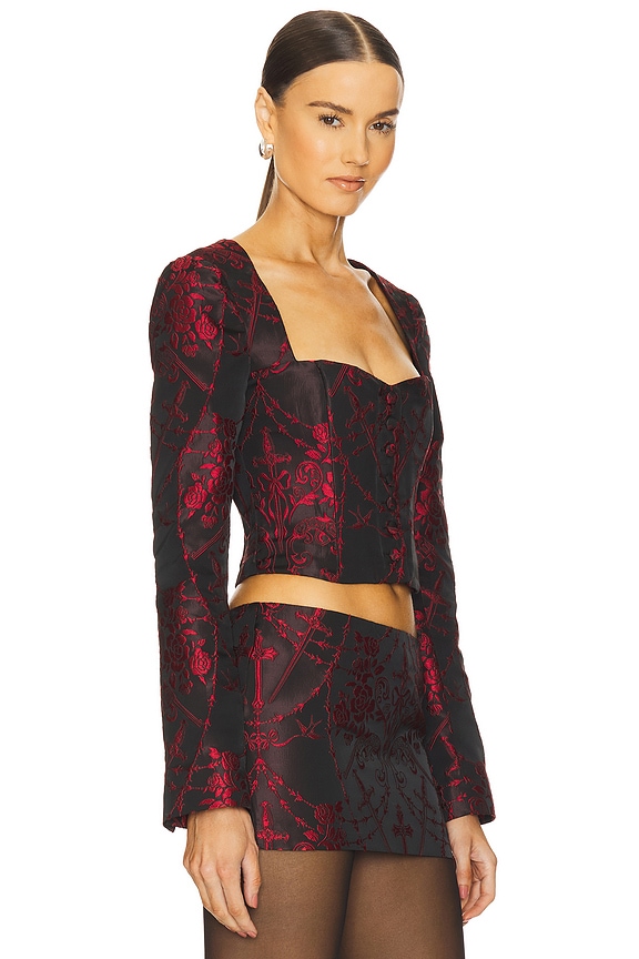 view 2 of 4 CORSÉ ALICE in Black & Red