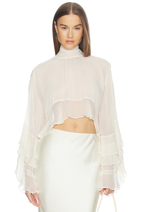 view 1 of 4 Zoe Ruffle Blouse in Ivory