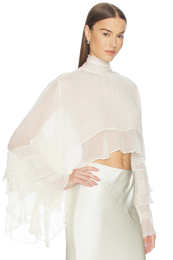 view 2 of 4 Zoe Ruffle Blouse in Ivory