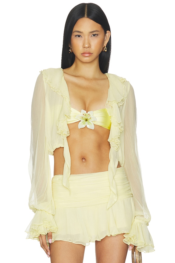 view 2 of 5 Antonea Tie Top in Tahitian Vanilla