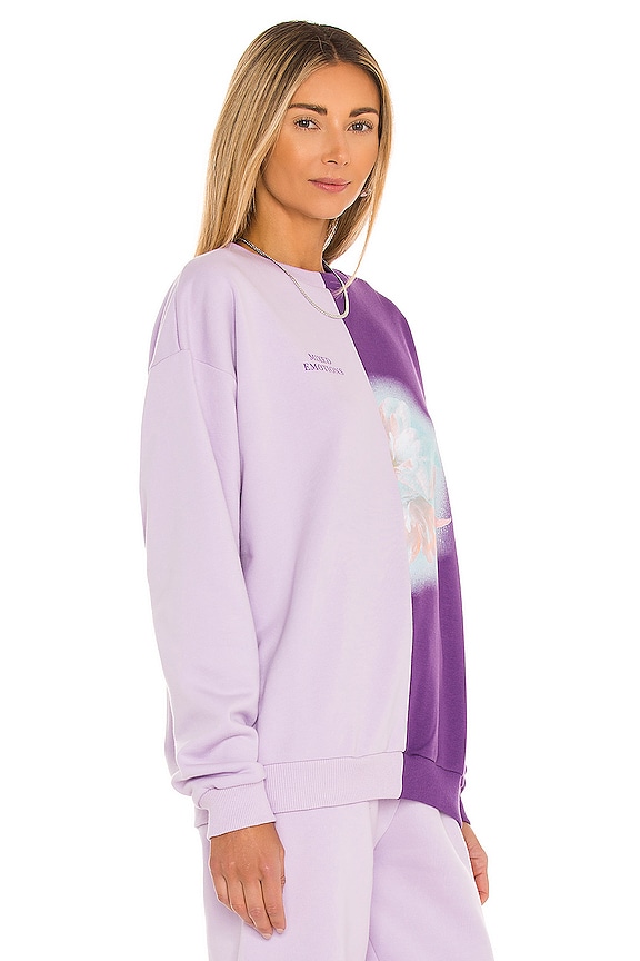 view 2 of 4 Flower Mixed Sweatshirt in Lilac & Purple