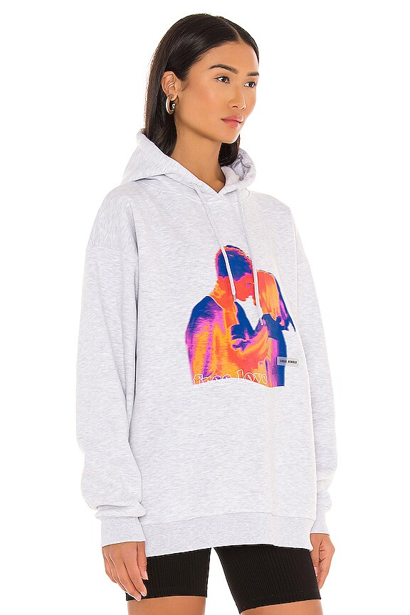 view 2 of 4 SWEAT À CAPUCHE FREE LOVE in Grey