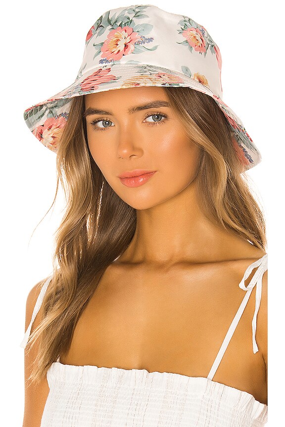 view 1 of 3 Ivy Bucket Hat in White Multi Floral