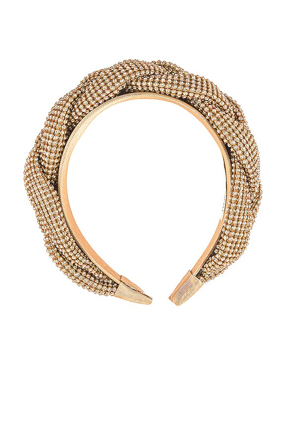 view 2 of 3 Bijou Oversized Braided Headband in Diamante