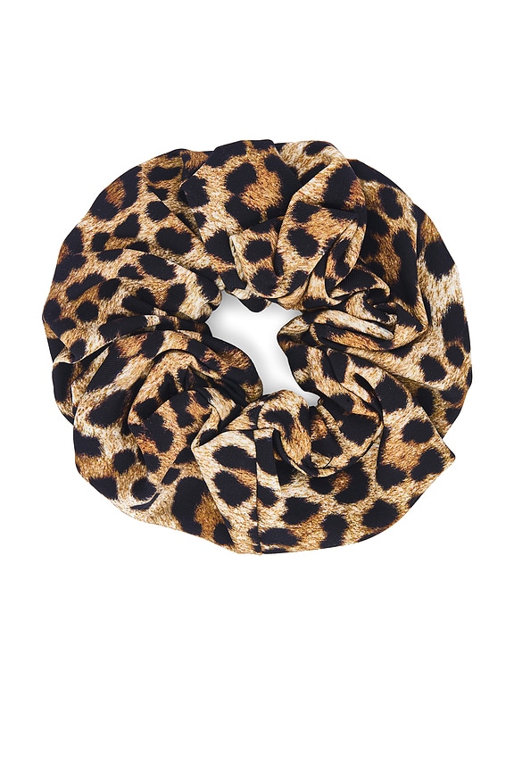 view 2 of 2 Astrid Oversized Scrunchie in Leopard