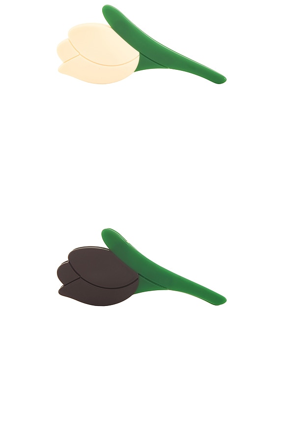 view 2 of 3 Juniper Tulip Clip Set in Maroon, Butter & Green