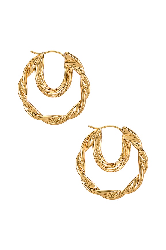 view 2 of 2 Holly Hoops in Gold