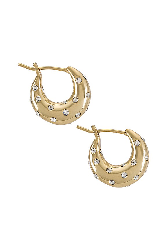 view 2 of 3 Adeline Mini Dome Hoops in Gold
