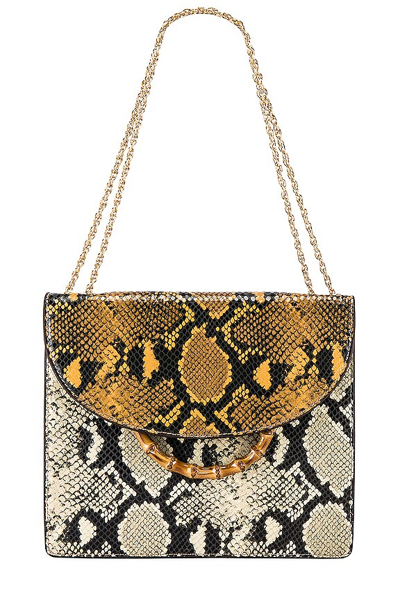 Loeffler Randall Marla Square Chain Bag in Amber & Sand | REVOLVE