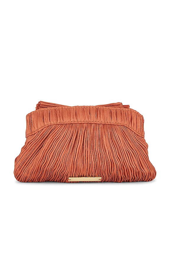 view 2 of 5 Rochelle Clutch in Terracotta Shantung