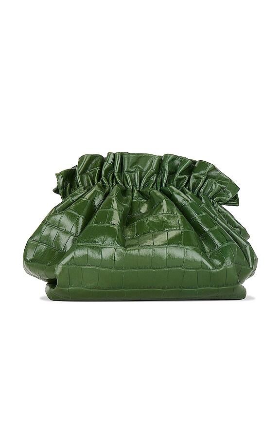 view 2 of 5 КЛАТЧ WILLA in Bottle Green Embossed Croc
