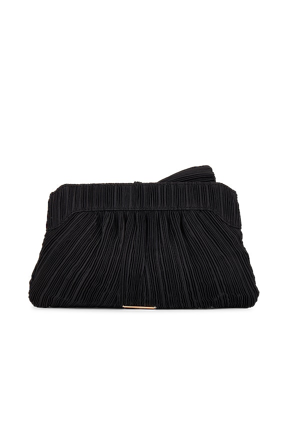 view 2 of 5 Rayne Pleated Frame Clutch With Bow in Black 