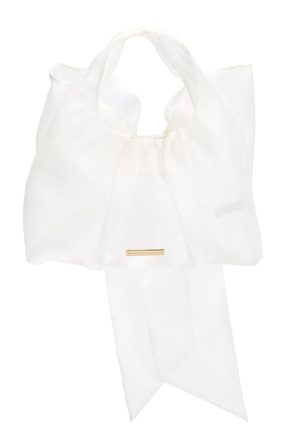 view 2 of 4 Sheer Bow Clutch in Pearl