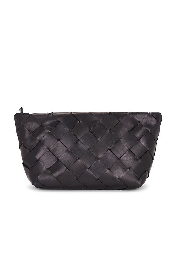 view 2 of 4 Melina Square Woven Clutch in Black