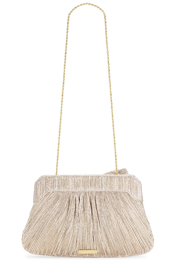 view 2 of 4 Rayne Pleated Bow Clutch in Champagne
