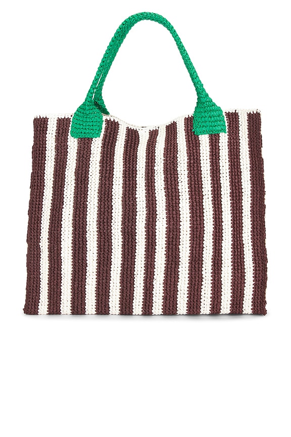 view 1 of 4 SAC FOURRE-TOUT SOL in Brown & White Stripe