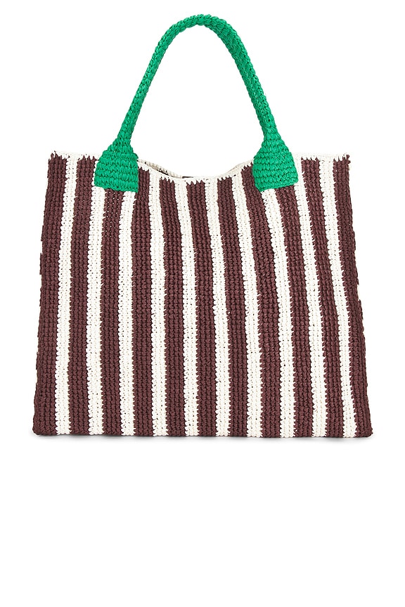 view 2 of 4 SAC FOURRE-TOUT SOL in Brown & White Stripe
