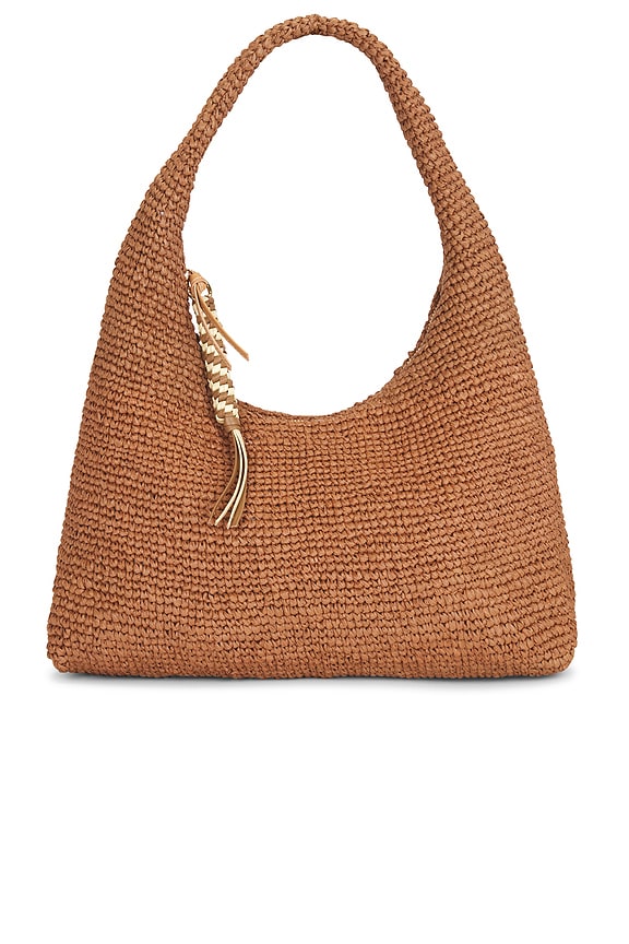 view 1 of 4 Willow Crochet Raffia Shoulder Bag in Brown