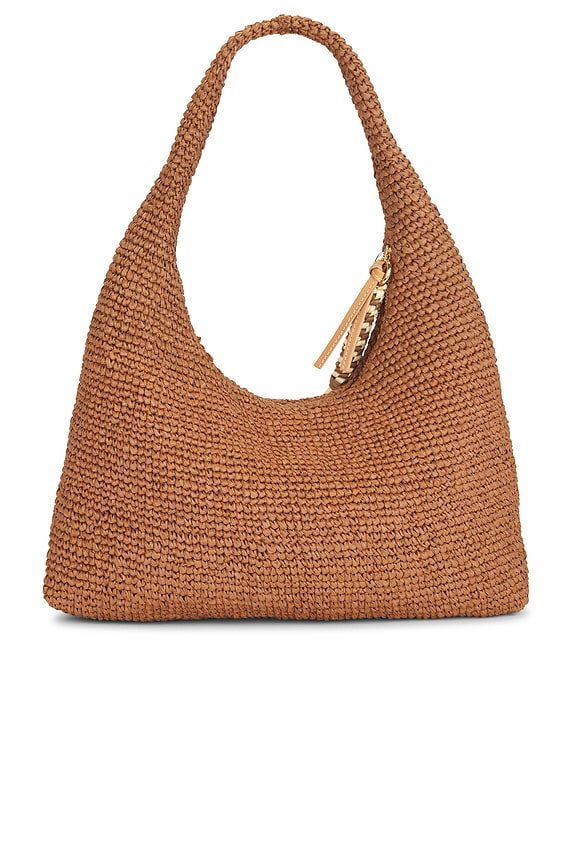 view 2 of 4 Willow Crochet Raffia Shoulder Bag in Brown